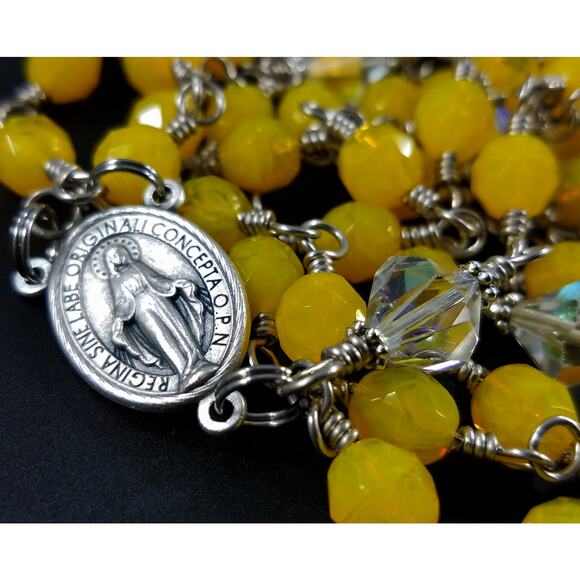 Hand-Made Five Decade Catholic Rosary, Unbreakable Wire Wrapped - Picture 9 of 10